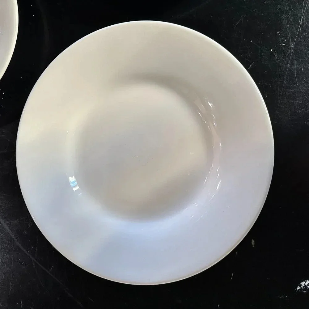 3 Pottery Barn Sausalito Plates - Dinner & Side/Soup/Rimmed Bowl White